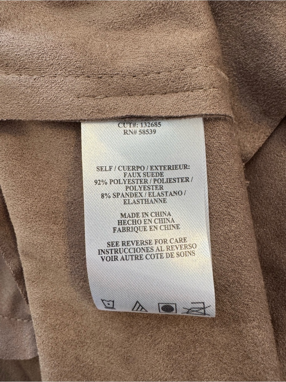 KUT FROM THE KLOTH Faux Suede Taupe Draped Open-Front Women's Jacket - Size XL - Picture 6 of 8